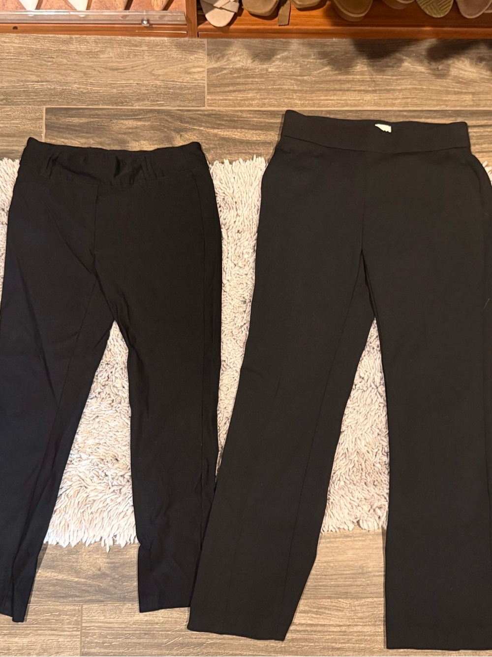Anne Klein Black Ponte Trousers - Women's Slim Fit